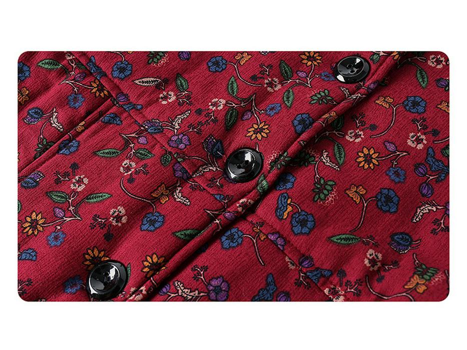 Pure Cotton Jacquard Jacket - Fleece-Lined Winter Coat for Middle-Aged and Elderly Women