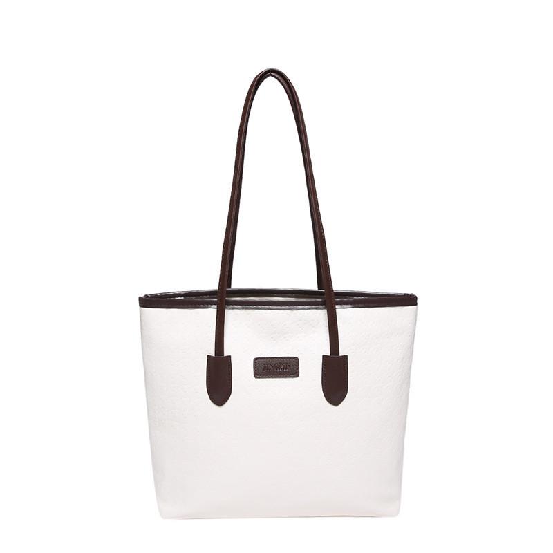 Trendy Medium-sized Pu Tote Bag For College Students With Comfortable Shoulder Strap
