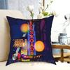 Nashville Music City Pillow Case Printed Home Soft DIY Pillow Cover Nashville Tennessee Country Music Downtown Nashville