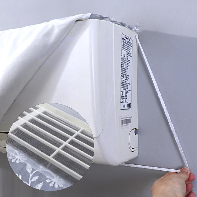 1 Stück Schleife Klimaanlagenabdeckung Winddichte Polyester Klimaanlagenabdeckung Anti-direkter Schutz Schlafzimmerdeko 94cm