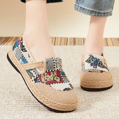 Shoes Women's Casual Autumn New Polyurethane Light and Comfortable Old Beijing Cloth Shoes Versatile Women's Shoes Soft Sole Not Tired Feet