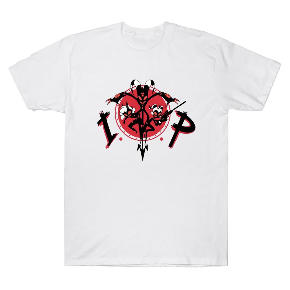Unisex Clothing Helluva Boss Mission Zero  O-neck Cotton T-Shirt Helluva Boss Anime Print Harajuku Kawaii Tee Shirt Cartoon Y2K S разноцветный