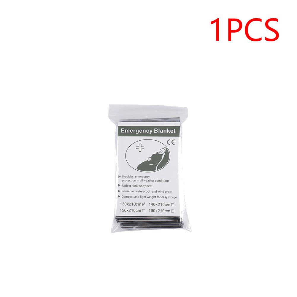 1-30PCS Windproof Foil Thermal Emergency Blanket Survival Gear First Aid Military Rescue Kit Waterproof Folding for Camping Outd