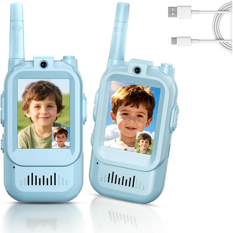 Rechargeable Mini Visual Walkie Talkie Kids Wireless Video Intercom  Educational Pretend Play Interactive Walkie Talkie