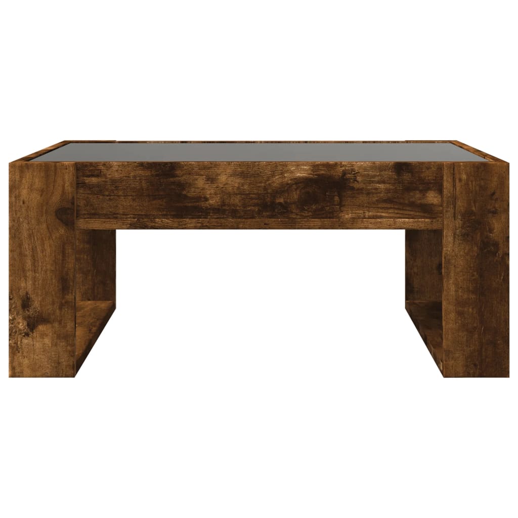 Infinity LED Coffee Table in Smoked Oak 70 x 53 x 30 cm