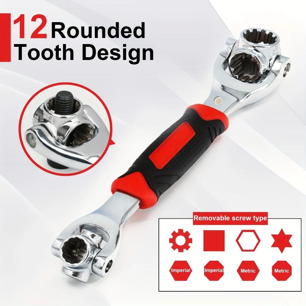 8 In 1 Torque Wrench Universal Ratchet Spline Multifunctional Wrench 360 Degree Bolts Sleeve Hand Tool for Car Socket Wrench Set