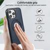 For iPhone 15 Pro Case Magnetic Kickstand PU Leather Coated PC+TPU Phone Cover