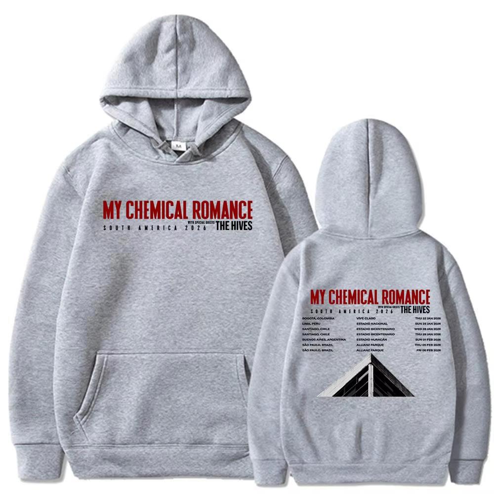 My Chemical Romance Punk Band South America 2026 Tour Hoodies Mens and Women Gothic Fashion Sweatshirt Long Sleeves Pullover