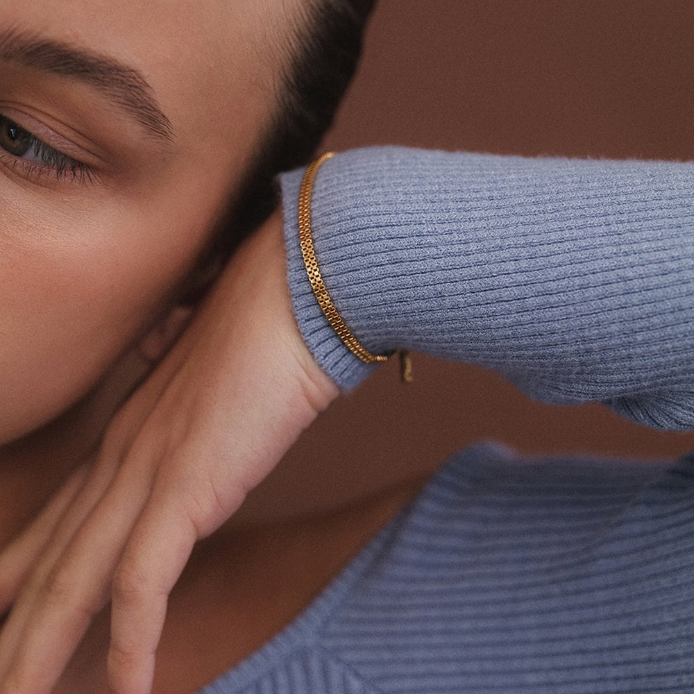 

Two Line Box Chain Bracelet