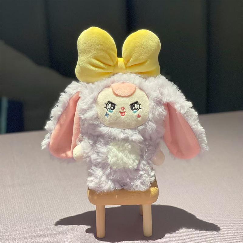Cartoon Bunny Dress Up Doll Keychain Creative Cute Dolls Keychain Pendant Children Collection Toys Schoolbag Decoration Gifts