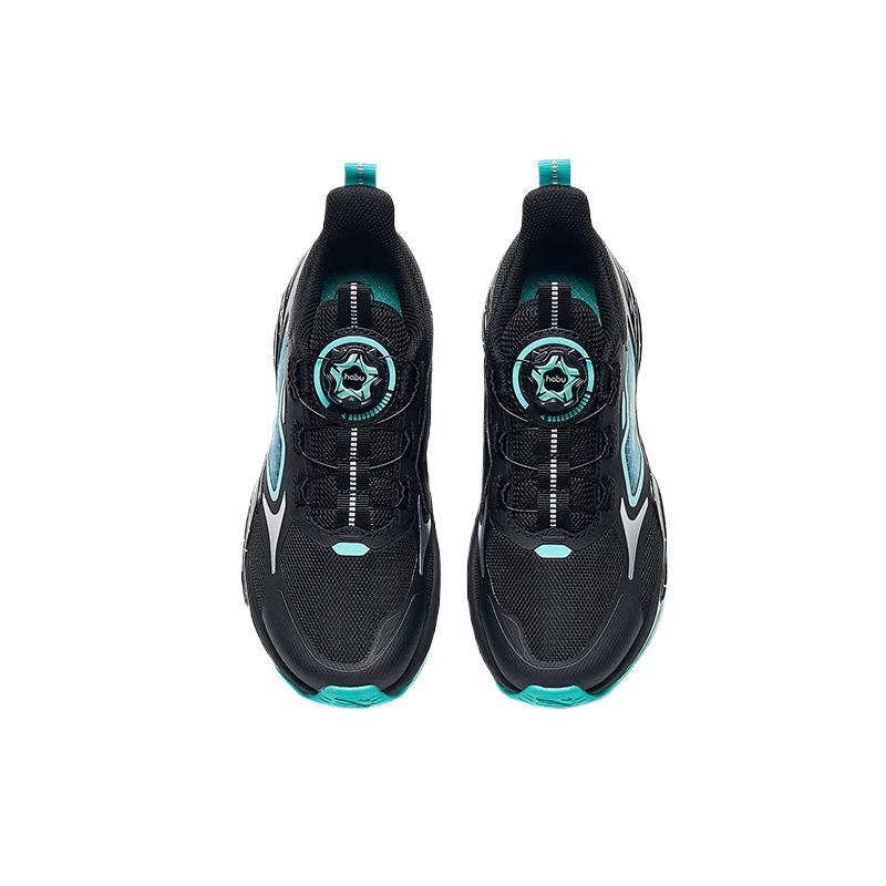 Anta Comfortable Lightweight Shock Absorbing Wear Resistant Breathable Low Top Running Shoes Kids Sneakers Black Fluorescent-Green 312445516-6