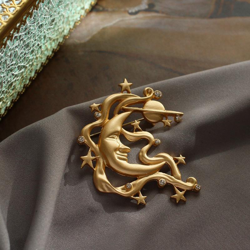 

Ретро матовое золото брошь серии Court атмосферная элегантная булавка для костюма аксессуары корсаж