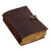Handmade Vintage leather Journal - Blank Spell Book of Shadows, Grimoire Journal, Travel Writing Notebook, Deckle Edge Paper Lock Closure