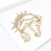 Zinc Zinc Alloy Hollow Horse Brooch Simple Animal Horse Brooch Creative Zodiac Horse Pin  Winter