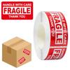 250Paste/Roll Fragile English Warning Label Sticker, Copper Plate Adhesive Anti-Tamper Fragile Ltem Warning Stickers