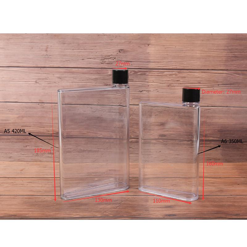 Water Bottle Portable Clear Book Portable Paper Pad Water Bottle Flat