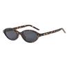 New gm oval frame sunglasses for women's high-end sense, square and round face, small face, anti-ultraviolet sunglasses for women