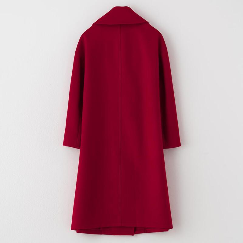 Sinuofuide Women's Cashmere Blend Lapel Long Coat