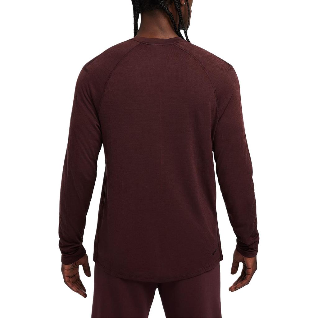 Nike Dri-FIT ADVA.P.S. FW24 Solid Comfortable Versatile Long Sleeve T-Shirt Men Tops Burgundy FZ0991-652