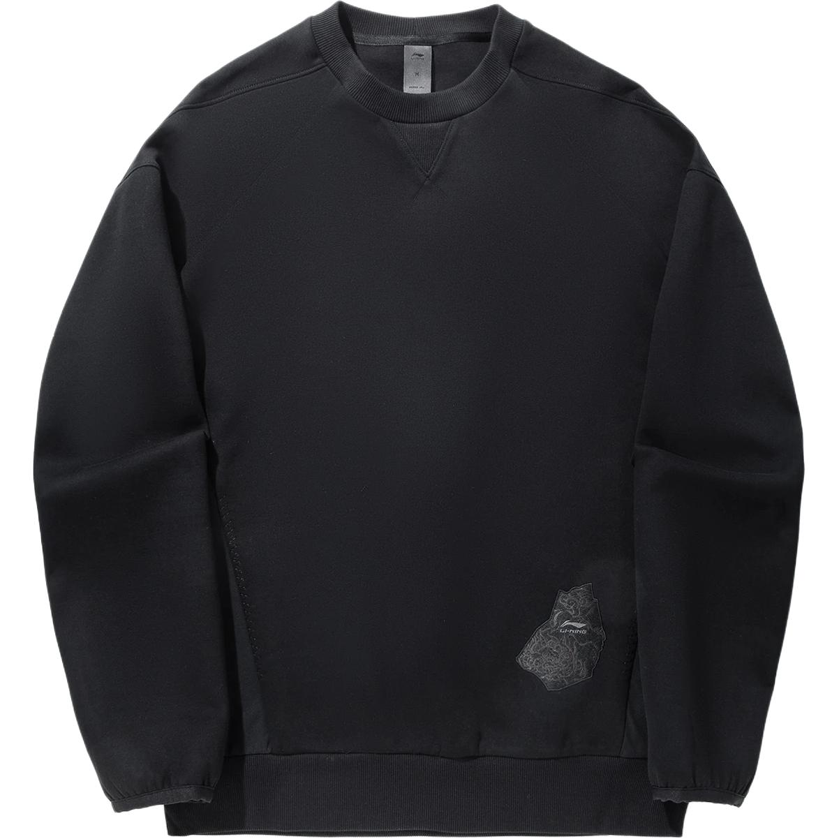 

Li Ning Серия Кунг-фу Простой Свободный Универсальный Повседневный Свитшот Пуловер с Круглым Вырезом Мужской свитшот AWDVA89-5 M