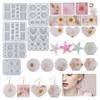 Keychain Earring Pendant Casting Mold Ornament 3D Silicone Epoxy Casting Mould
