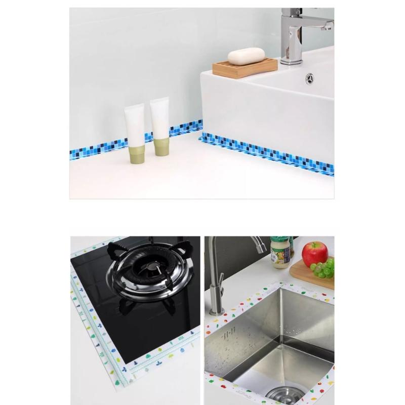 Kitchen Caulk Tape Sealant Tape Self Adhesive Clear Sealing Tape Shower Tile Sealant Tape for Kitchen Countertops Sink