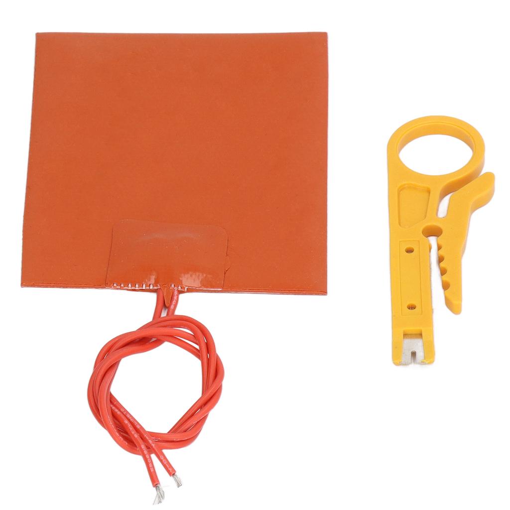 Silicone Rubber Heating Pad Thin High Dielectric Strength Safe Flexible Heating Mat 12V 20W 250 celsius