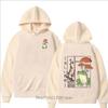 Cozy Fleece Hoodie Men's Loose Fit Casual Outdoor Pullover with Pockets, Frog & Mushroom Print "Find the Good In Everything"
