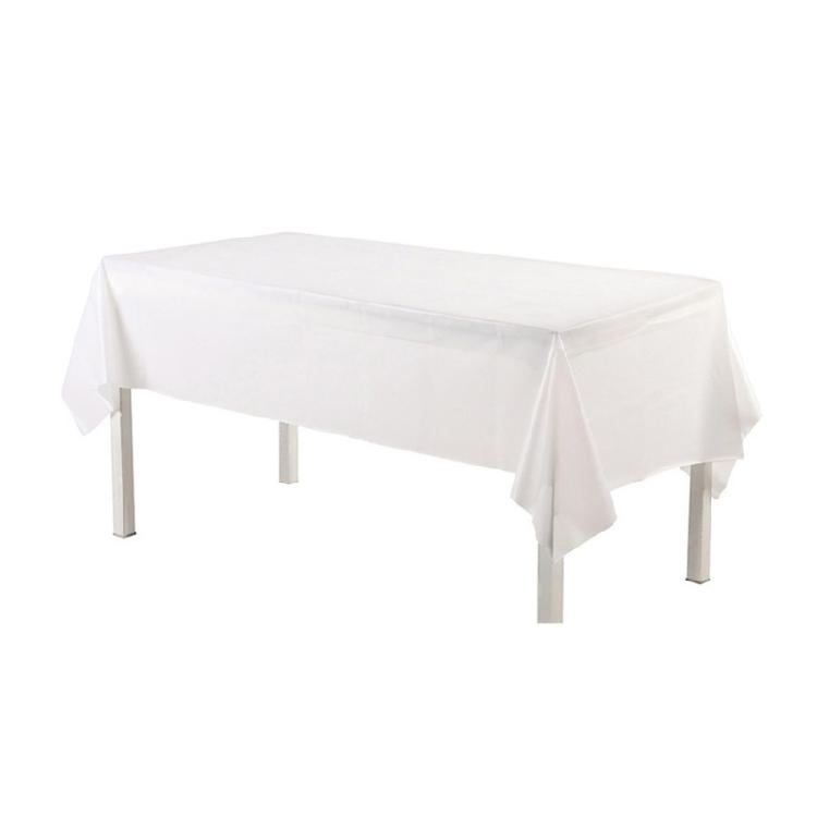 

Sturdy Plastic Tablecloth Tear Proof Surfaces for Daily Meals Outdoor Activity Easy Wipe Cleaning Home Accessory білий