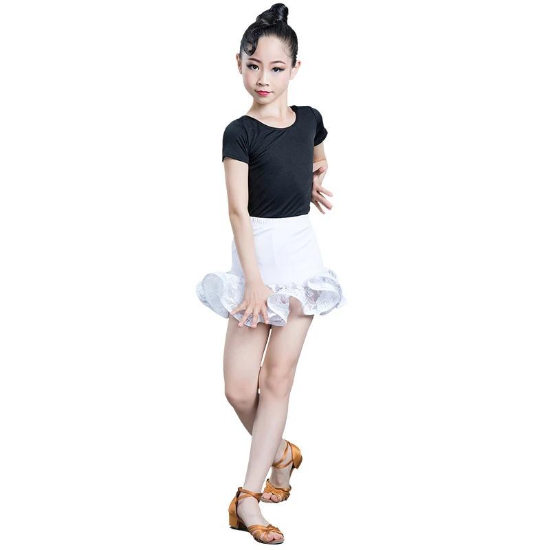Vestito Latino per Bambini Abiti da Pratica Leopardo Latino Performance per Donne Ragazze Spandex Grembiule da Danza per Gara Esame