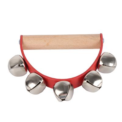 1 stücke Weihnachten Jingle Bells Jingle Schütteln Schlitten Glocke Handbell Holzgriff Glocken für Weihnachten
