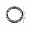 20 Pcs Black Round Carabiner Spring Snap Clips Round Keychain Buckle Carabiners Rings  Keychain Use