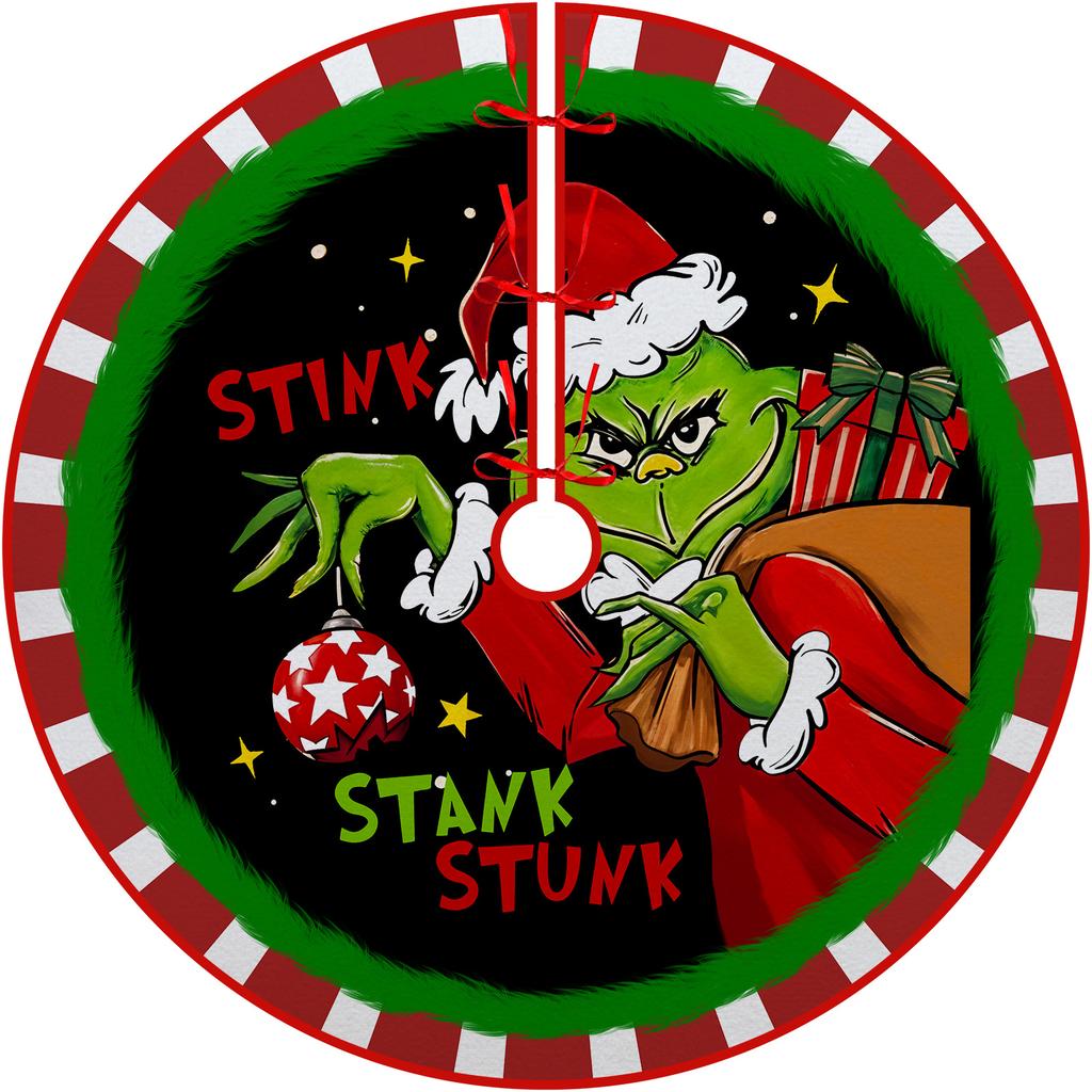 Ozdoba na choinkę dolna spódnica choinkowa obwód choinki nadruk kreskówkowy