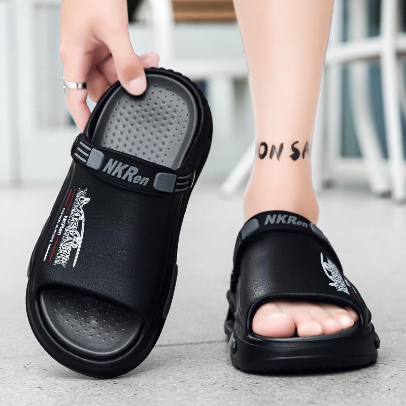 Herren Sandalen Große Größe Mode Plateau Hausschuhe Herren Hohl EVA Freizeit Sportsandalen Herren Strandschuhe Slides