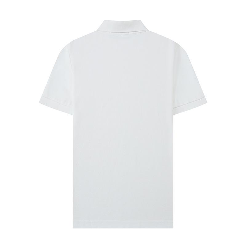 New Summer STONE Streetwear Unisex Embroidered Logo Polo T-shirt - Loose Fit, Short Sleeve, Cotton