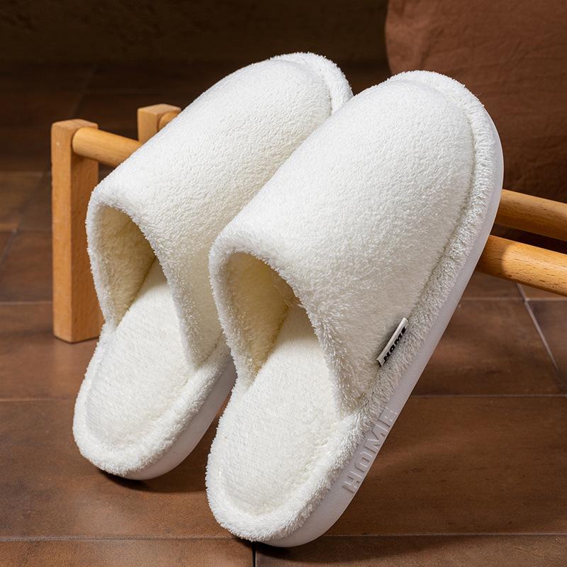 Cixi Cotton Slippers for Home Use In Winter, Indoor Warm and Non-slip Home Use, Winter Couple Plush