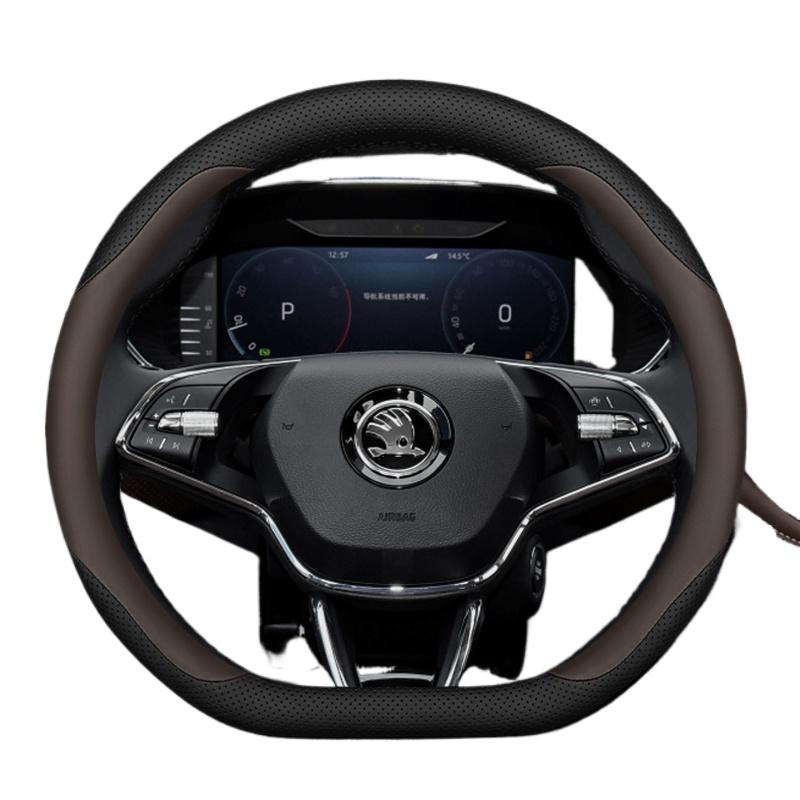 Coprivolante in Pelle AAABP1 per Skoda Karoq Enyaq Superb Enyaq Kodiaq Scala Fabia Octavia 2024 2025 2026 Accessori