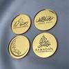 4pcs arabic Ramadan Mubarak Kareem cake Disc Cupcake Topper Eid Al-Fitr Muslim Islamic Iftar Suhoor Dessert Table Decoration