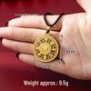 Vietnam Heritage Eight Treasures Compass Necklace – Hollow Fu Character Round Pendant, Long-Lasting Color Jewelry