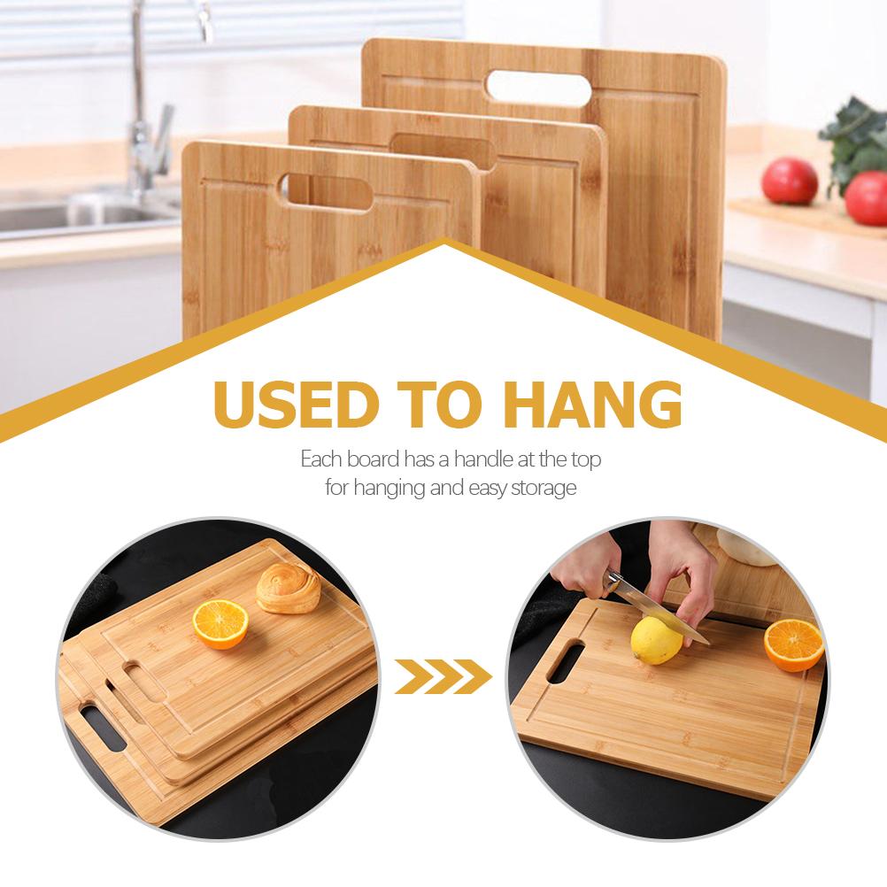 Home Cutting Board Chopping Household Bamboo Boards Vegetable Countertop Hanging