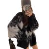 Spring new loose lazy style retro diamond color matching knitted cardigan soft waxy sweater jacket women