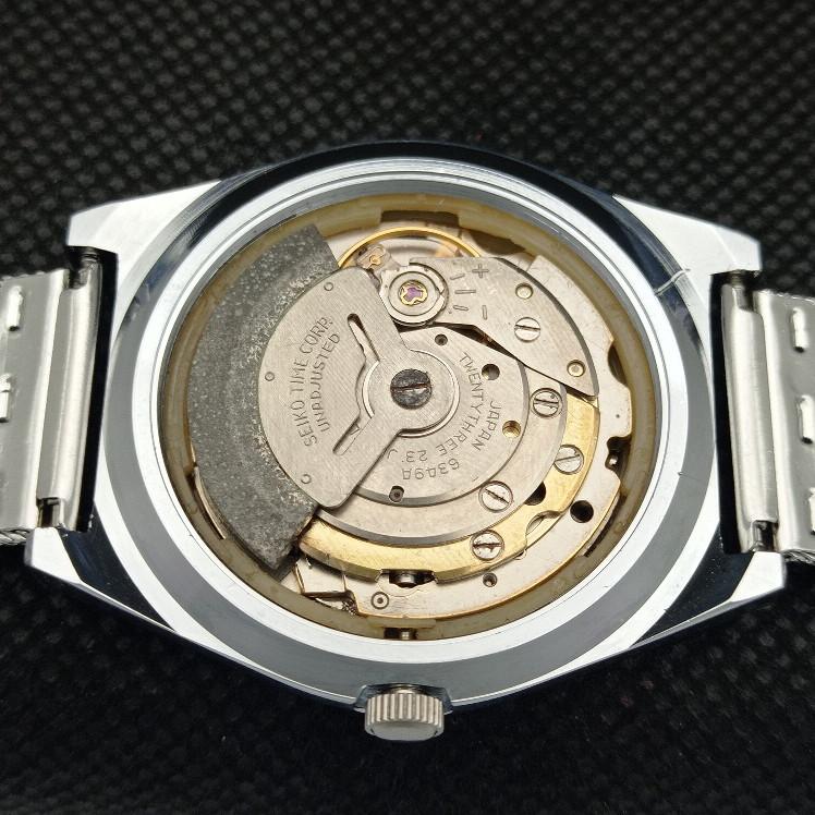 REFURBISHED VINTAGE SEIKO 5 AUTO 6309A JAPAN MENS ARABIC BLACK WATCH a298957-2