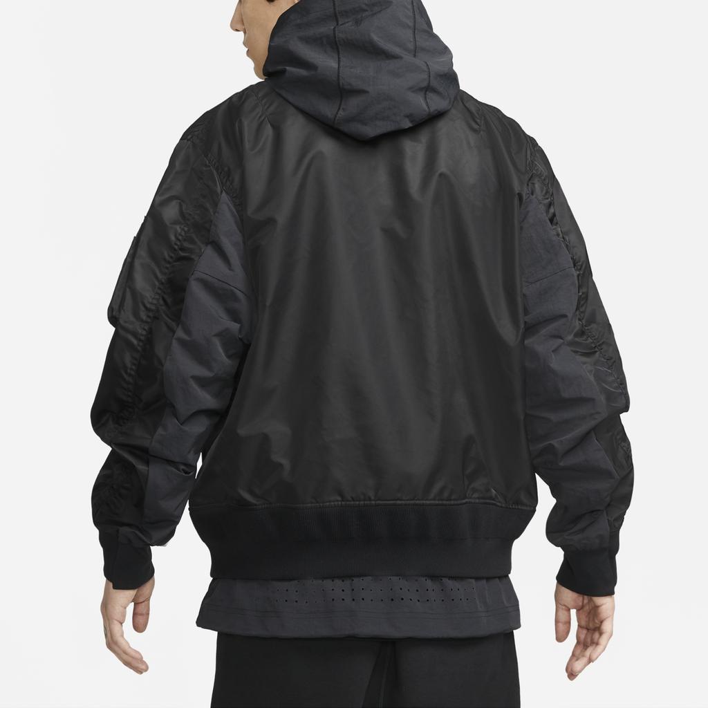 Nike x sacai Double Layer Contrasting Hooded Jacket Asia Sizing 'Black' Men's CZ4697-010