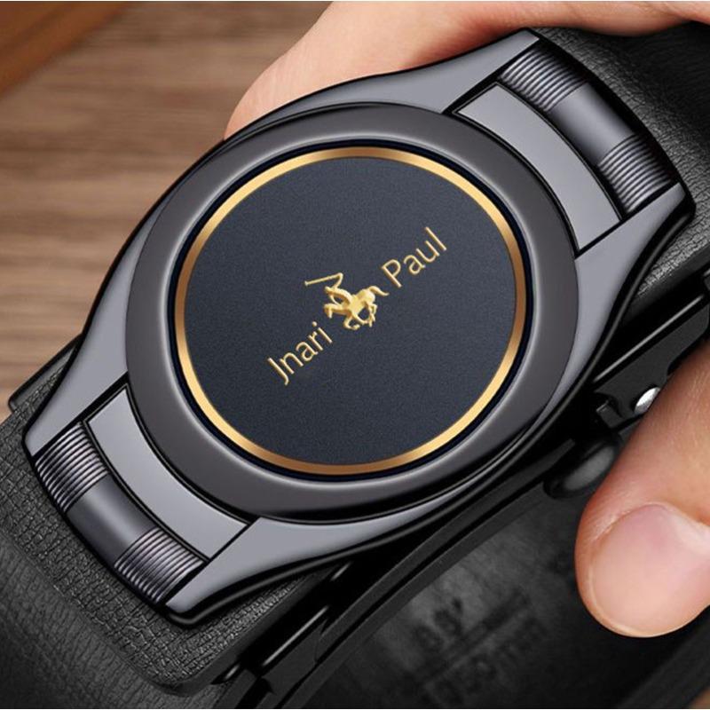 

Чоловічий ремінь Натуральна шкіра Діловий Автоматична пряжка Ремінь Чоловічий Молодіжний Простий та Універсальний Молодіжний Корейський Ремінь з коров ячої шкіри 110cm