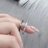Galaxy Ember Free Enamel Dripping Oil Black And White Couple Starlight Opening Ring Light Luxury Pair Ring Temperament Valentine'S Day Index Finger