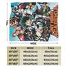 My Hero Academia Knitted Blankets Fleece Anime Soft Throw Blankets for Bed Bedspread