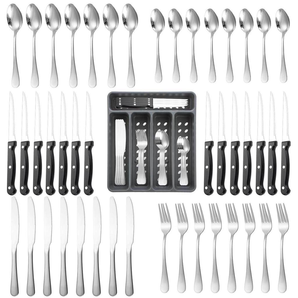 20Pcs Dinnerware Set Stainless Steel Tableware Set Knife Fork Spoon Flatware Set Cutlery Set Knife Fork Spoon Tea Spoon With Box