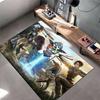 Epic Dinosaur Battle Scene Rug Non-slip Rug Suitable for Living Room and Bedroom Sofas.
