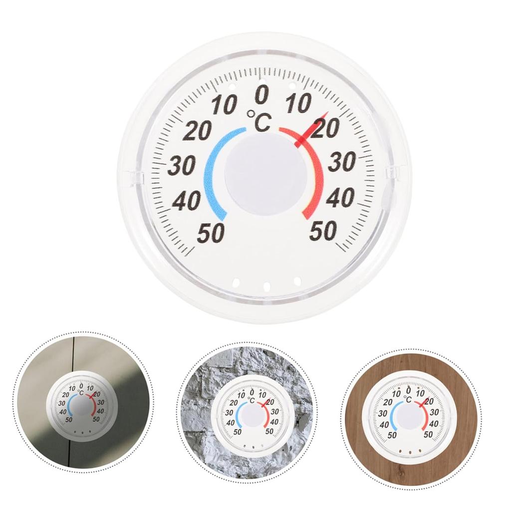 1pcs Termômetro de suspensão interna, medidor de temperatura externa, termômetro de água com ventosa, termômetro redondo de parede