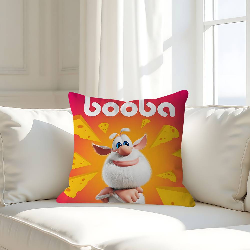 Cute Cartoon B-Booba Pillow Case Removable Washable Cushion Cover – All-Season Soft Linen
